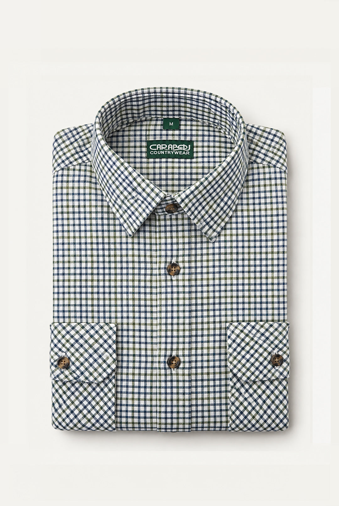 Tattersall Country Check Shirt - Green Navy