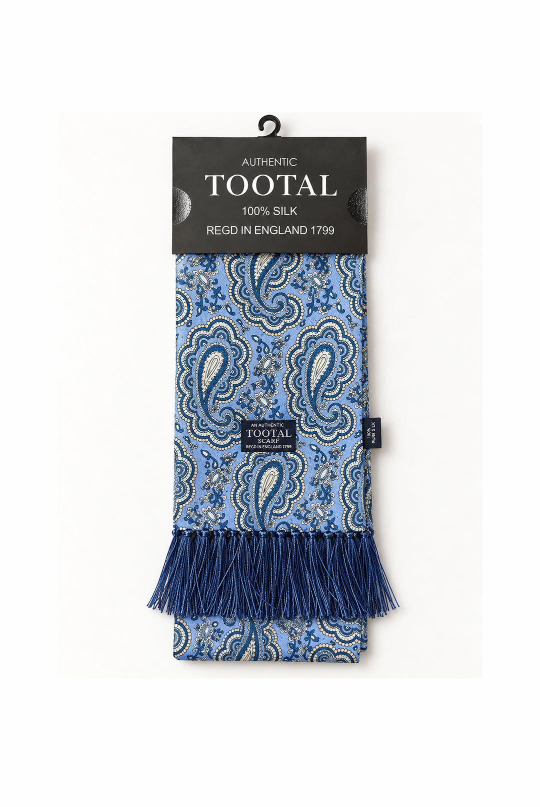 Tootal Paisley Silk Scarf - Sky TV5916 / 268