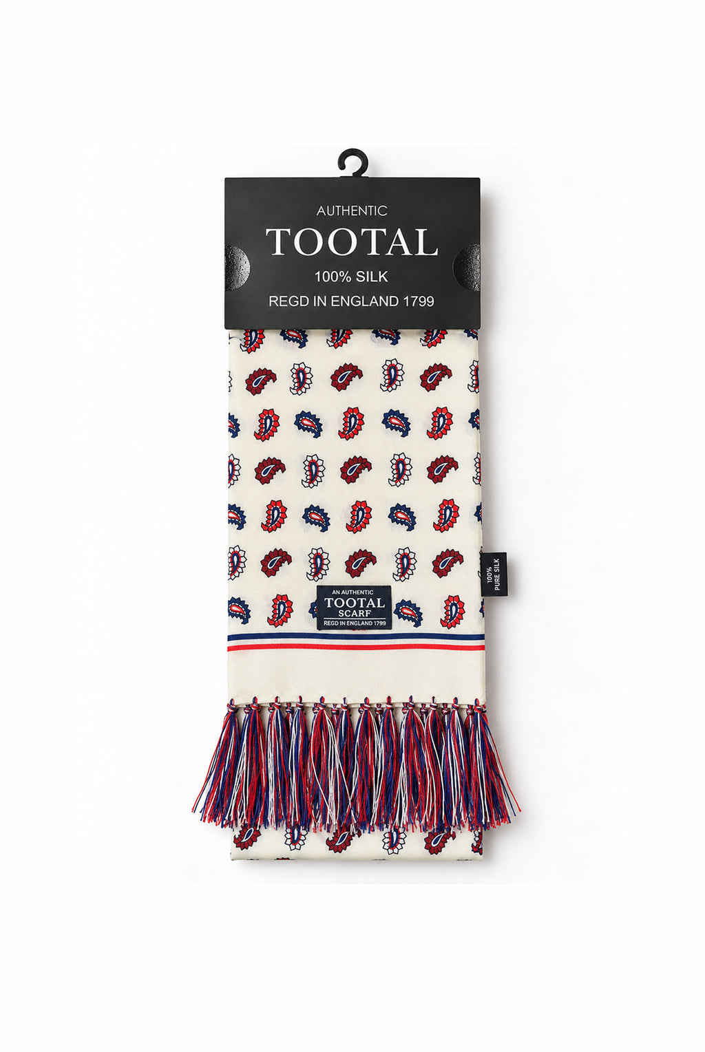 Tootal Paisley Silk Scarf - Ecru TV5947 | 063