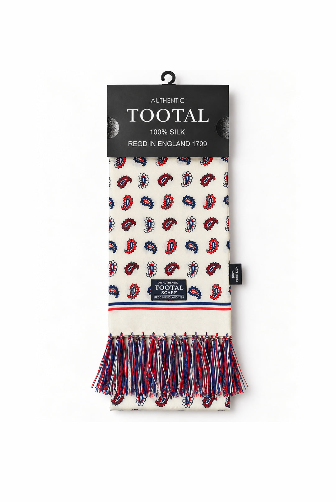 Tootal Paisley Silk Scarf - Ecru TV5947 | 063
