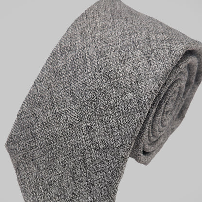 Tweed Tie and Hankie - Light Grey