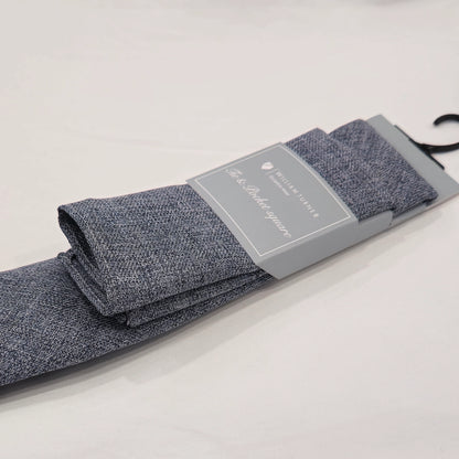 Tweed Tie and Hankie - Navy