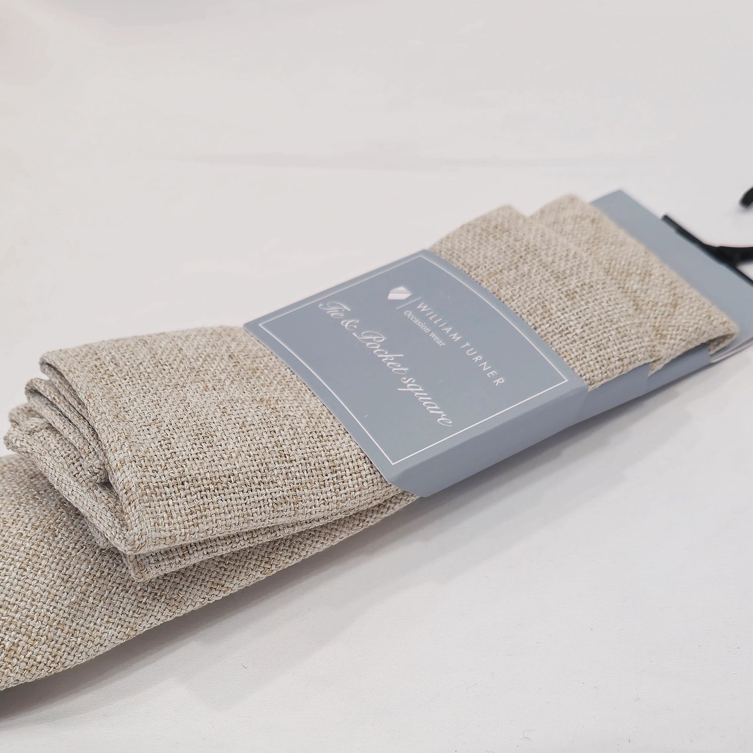 Tweed Tie and Hankie - Stone