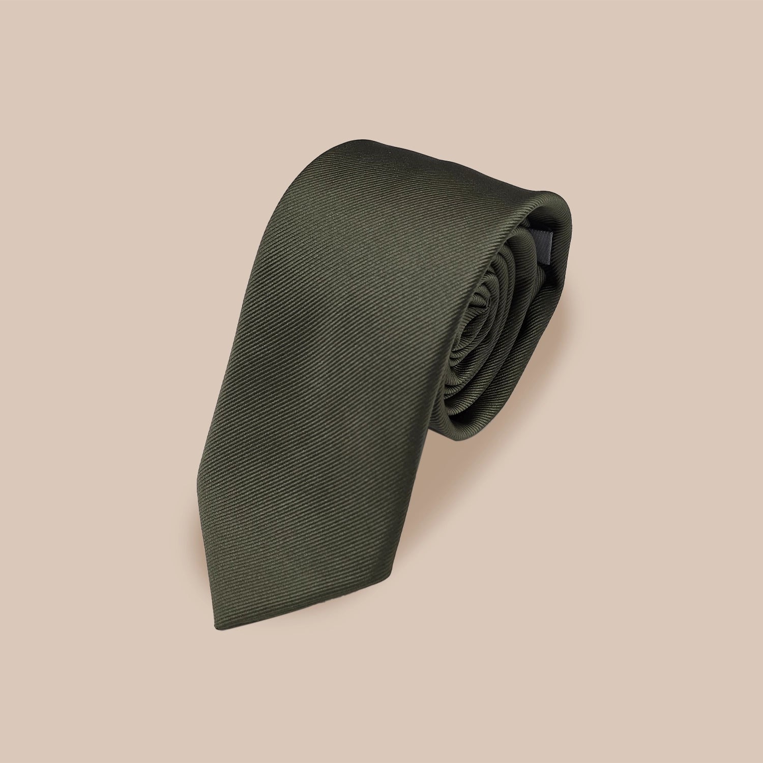 Twill Tie and Hankie Set - Olive