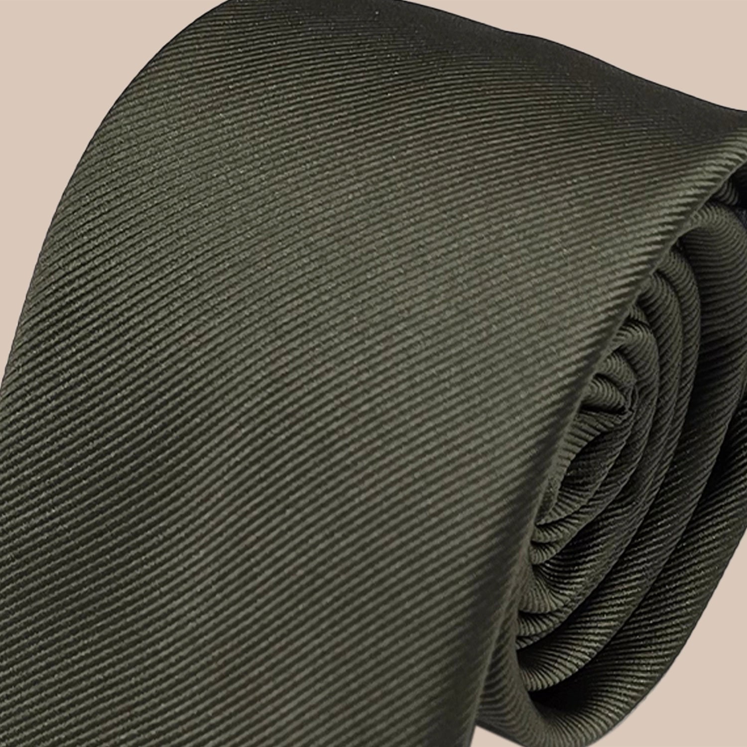 Twill Tie and Hankie Set - Olive