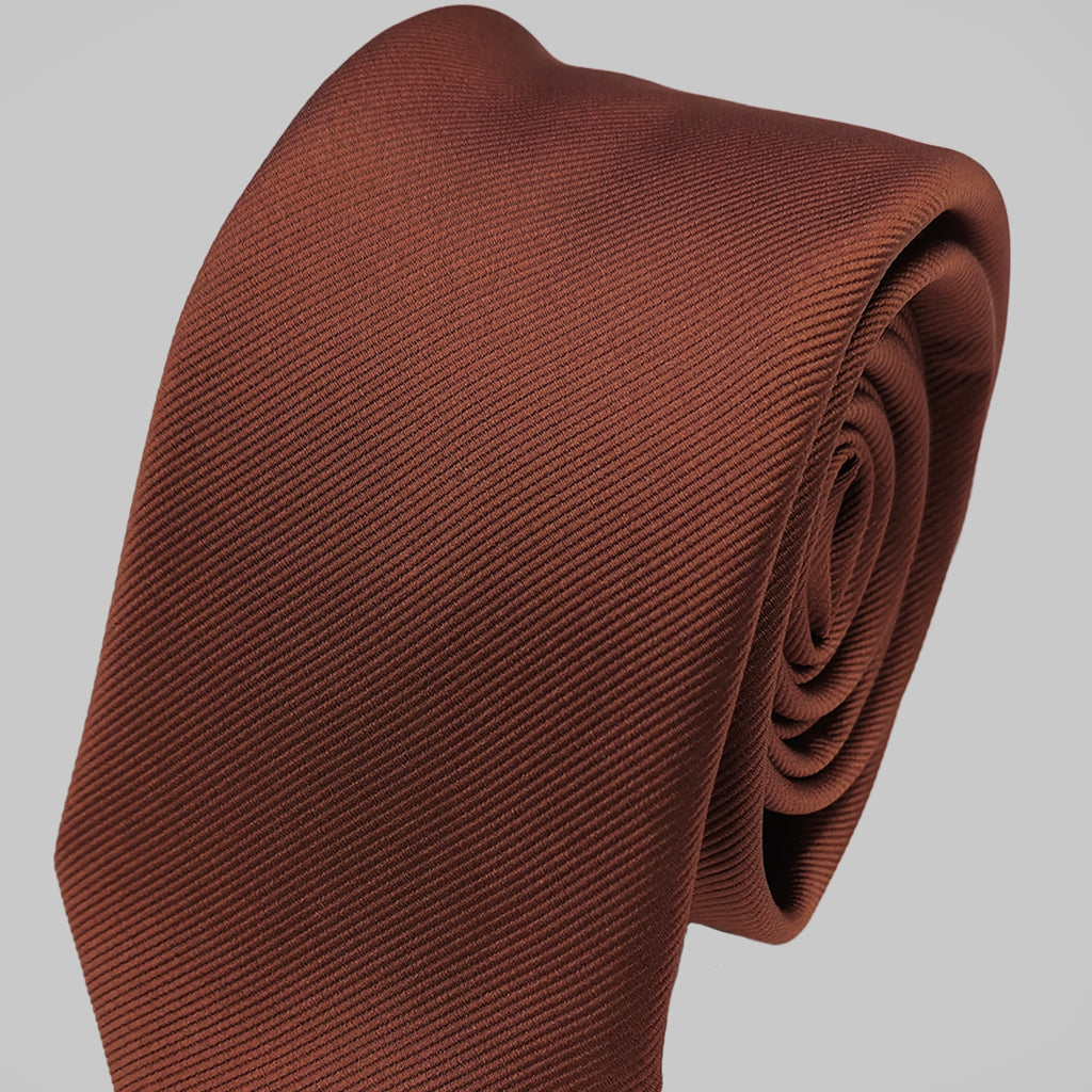 Twill Tie and Hankie Set - Rust