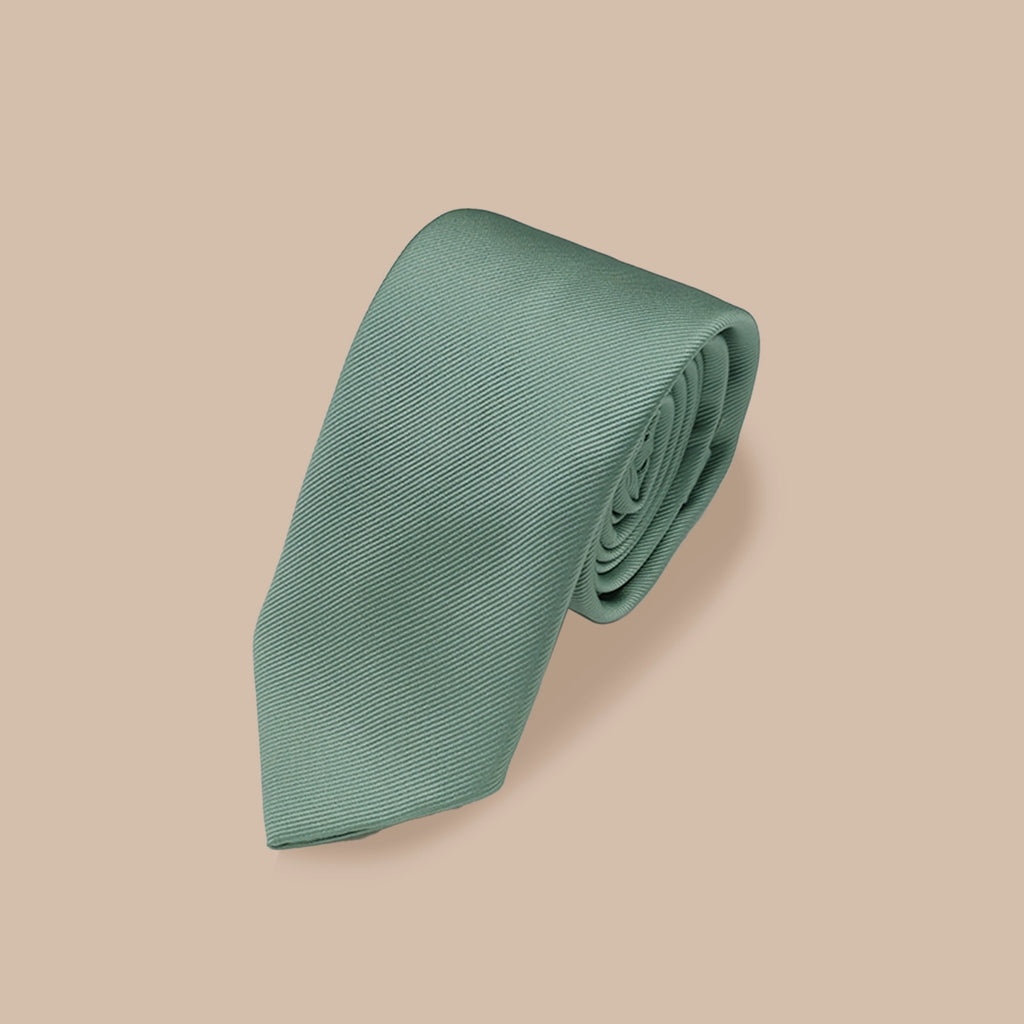 Twill Tie and Hankie Set - Sage