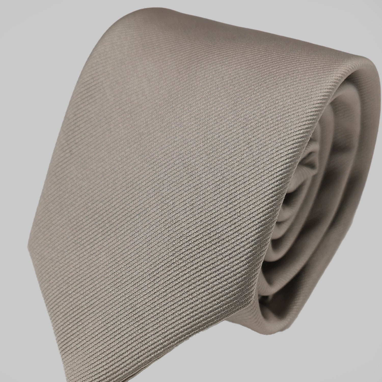 Twill Tie and Hankie Set - Taupe