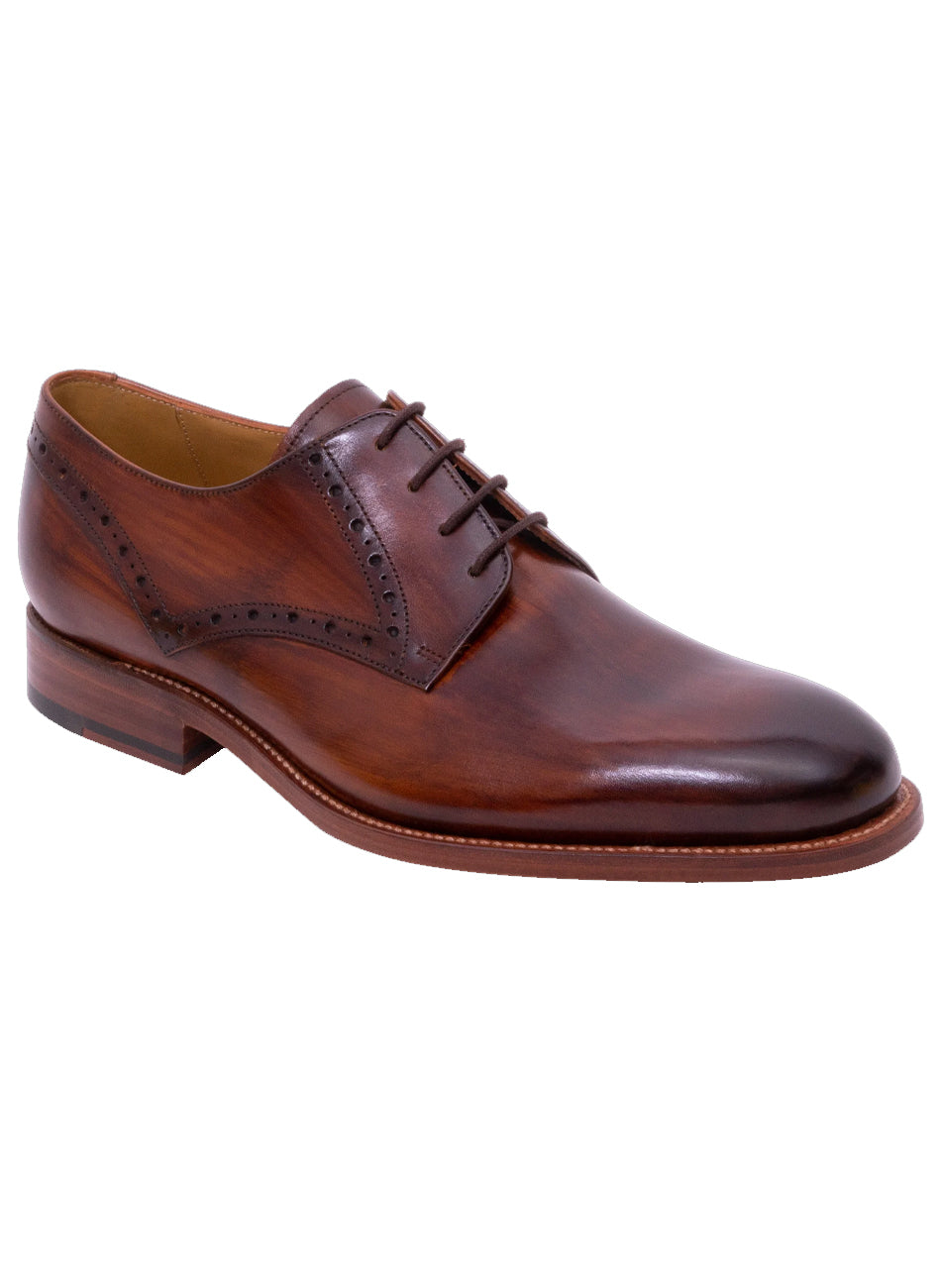 Trent Derby Shoes - Hand Brushed Brown