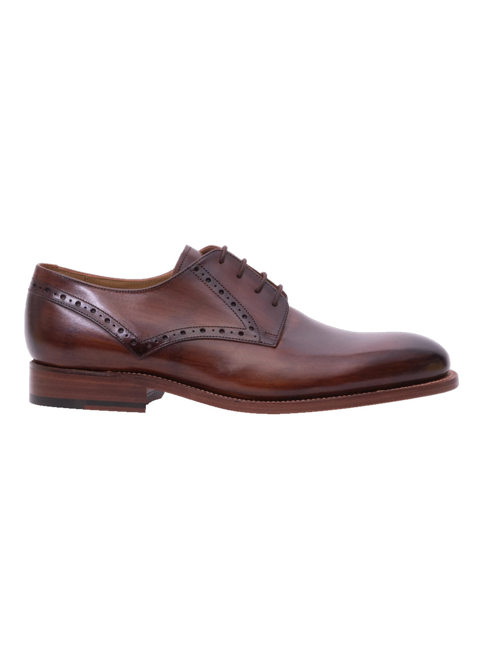 Trent Derby Shoes - Hand Brushed Brown