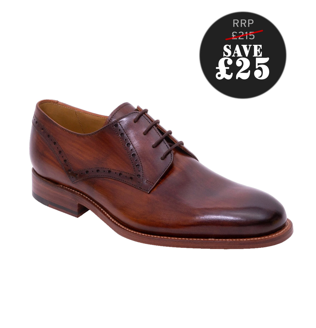 Trent Derby Shoes - Hand Brushed Brown