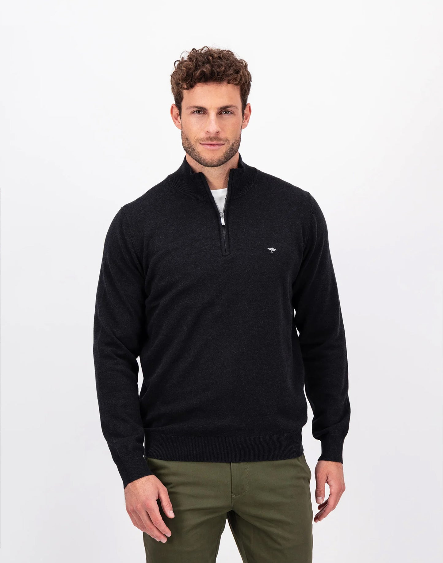 Super-soft Cotton Quarter Zip - Navy