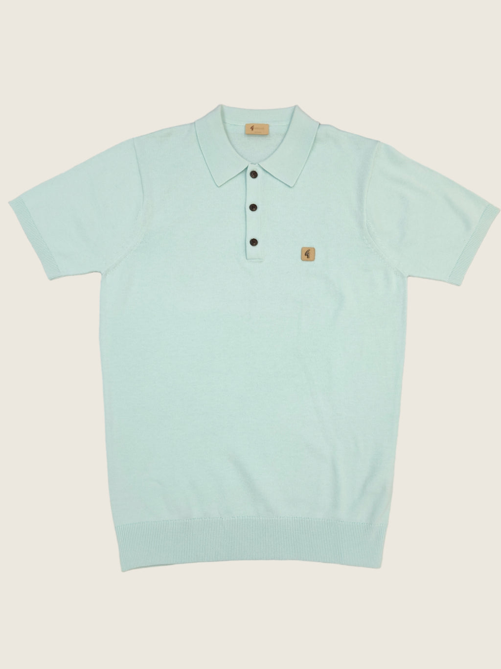 Gabicci Vintage - Short Sleeve Knitted Polo - Glass