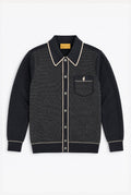Gabicci Vintage Patterned Knitted Cardigan - Black
