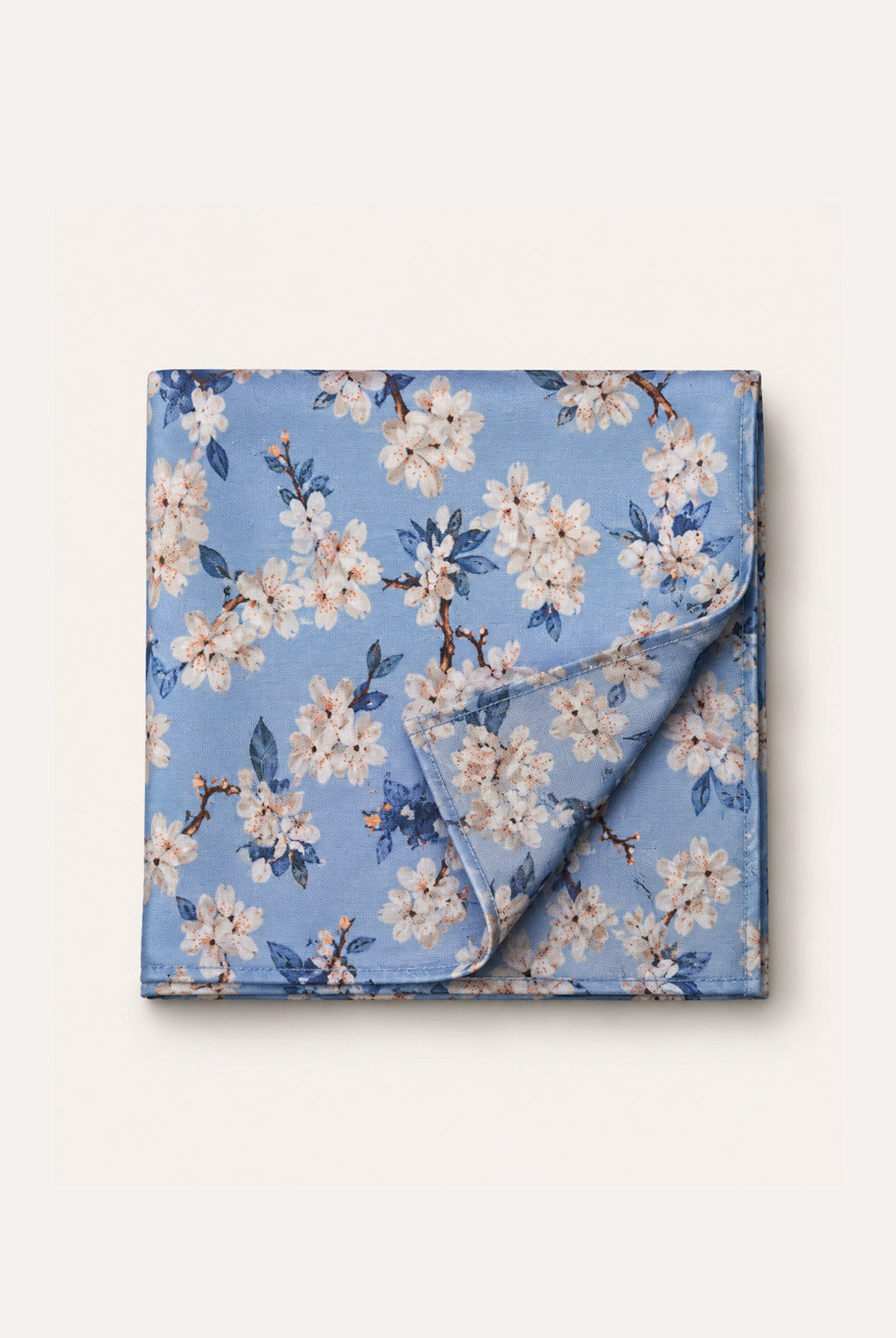 Wedding Blossom Tie and Hankie Set - Ribbon Blue