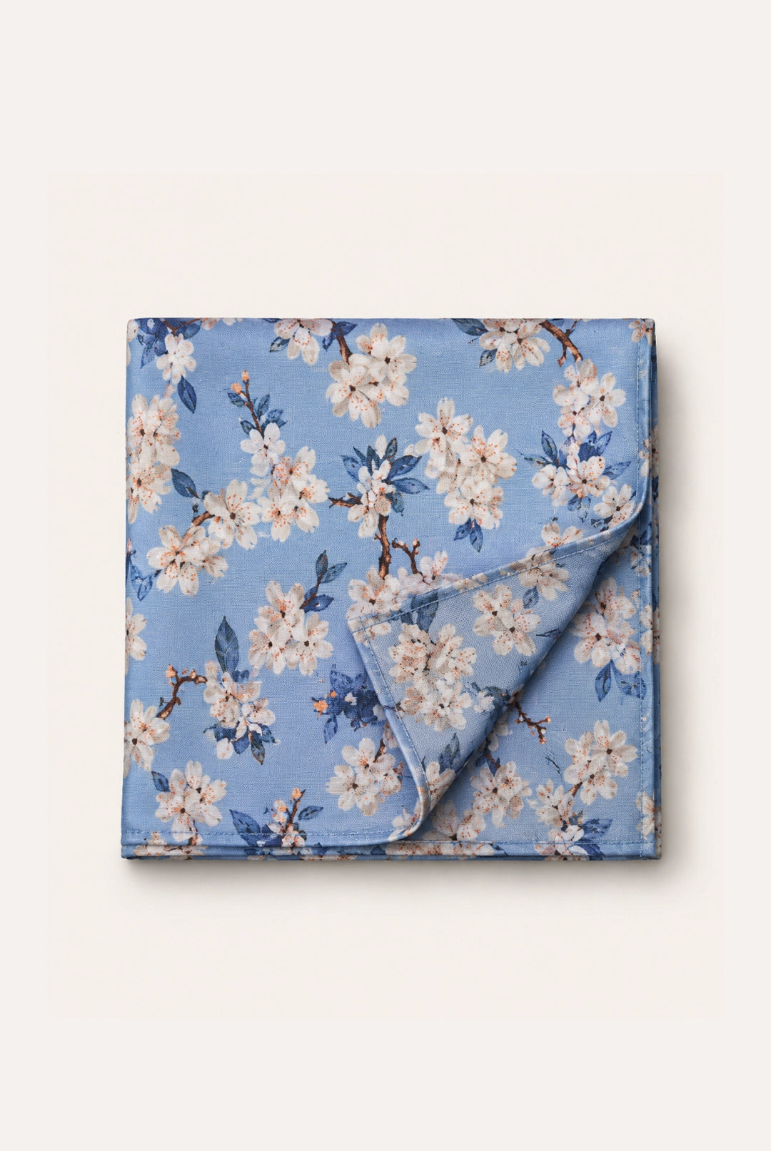 Wedding Blossom Tie and Hankie Set - Ribbon Blue