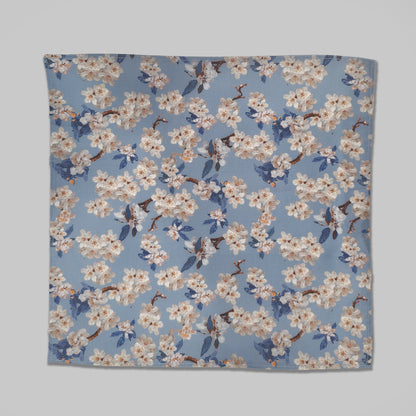 Wedding Blossom Tie and Hankie Set - Blue