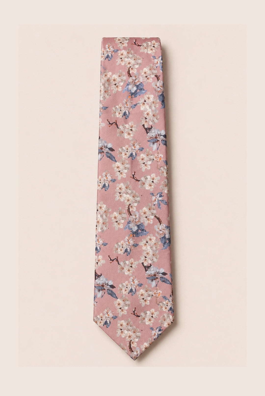 Wedding Blossom Tie and Hankie Set - Pink