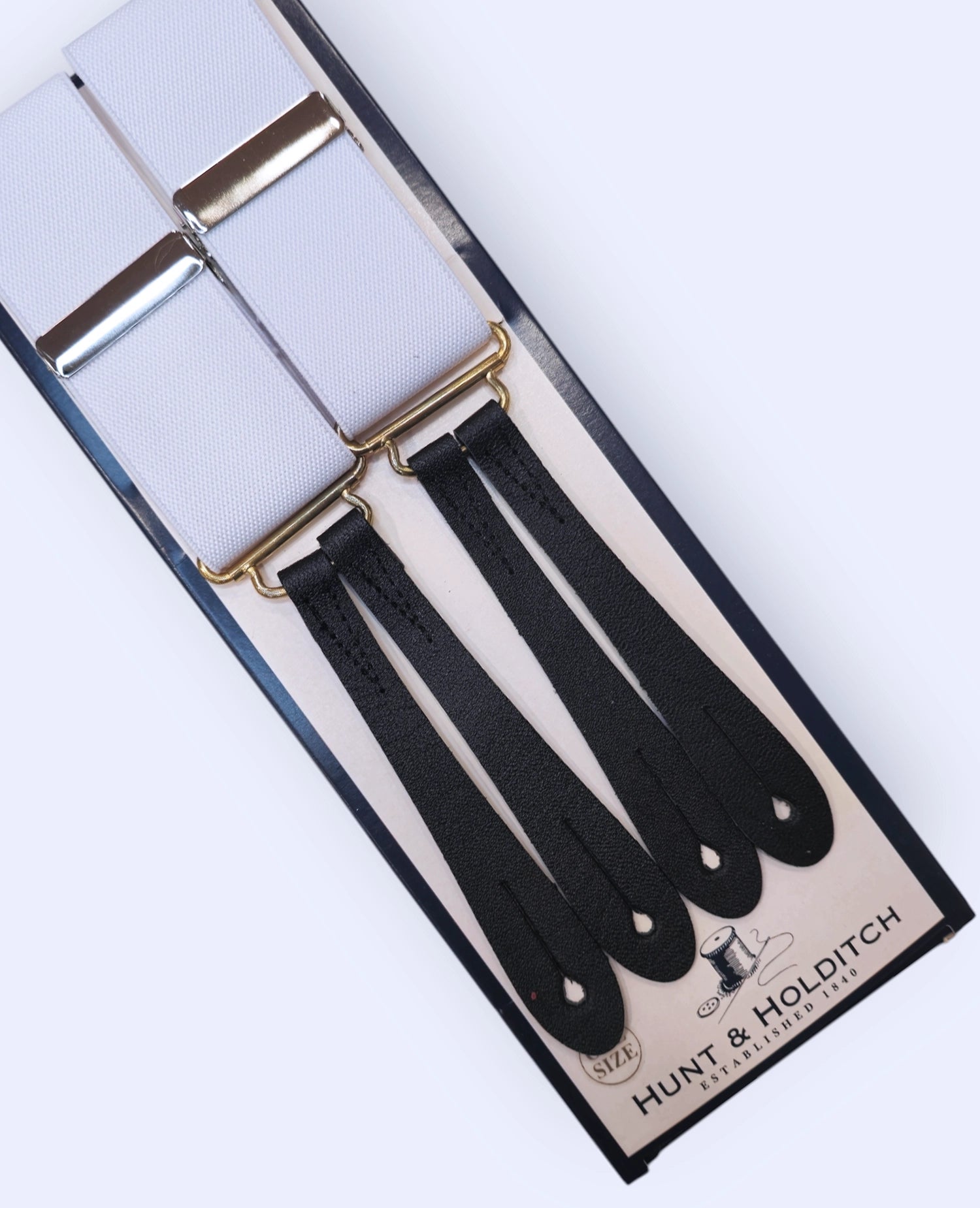 Adjustable Leather Buttoned Bracers - White