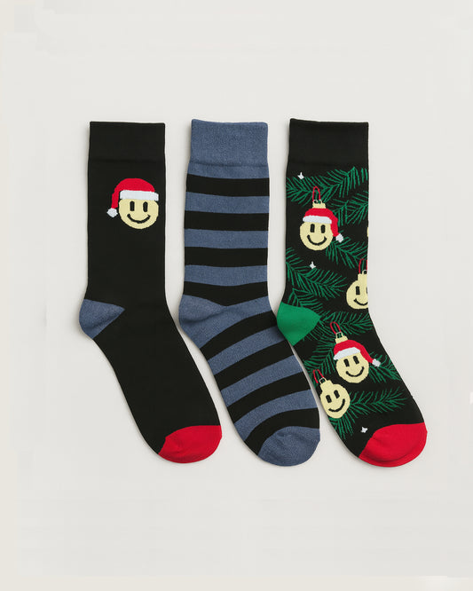 Christmas Novelty Socks 3 Pair Pack - Christmas Baubles
