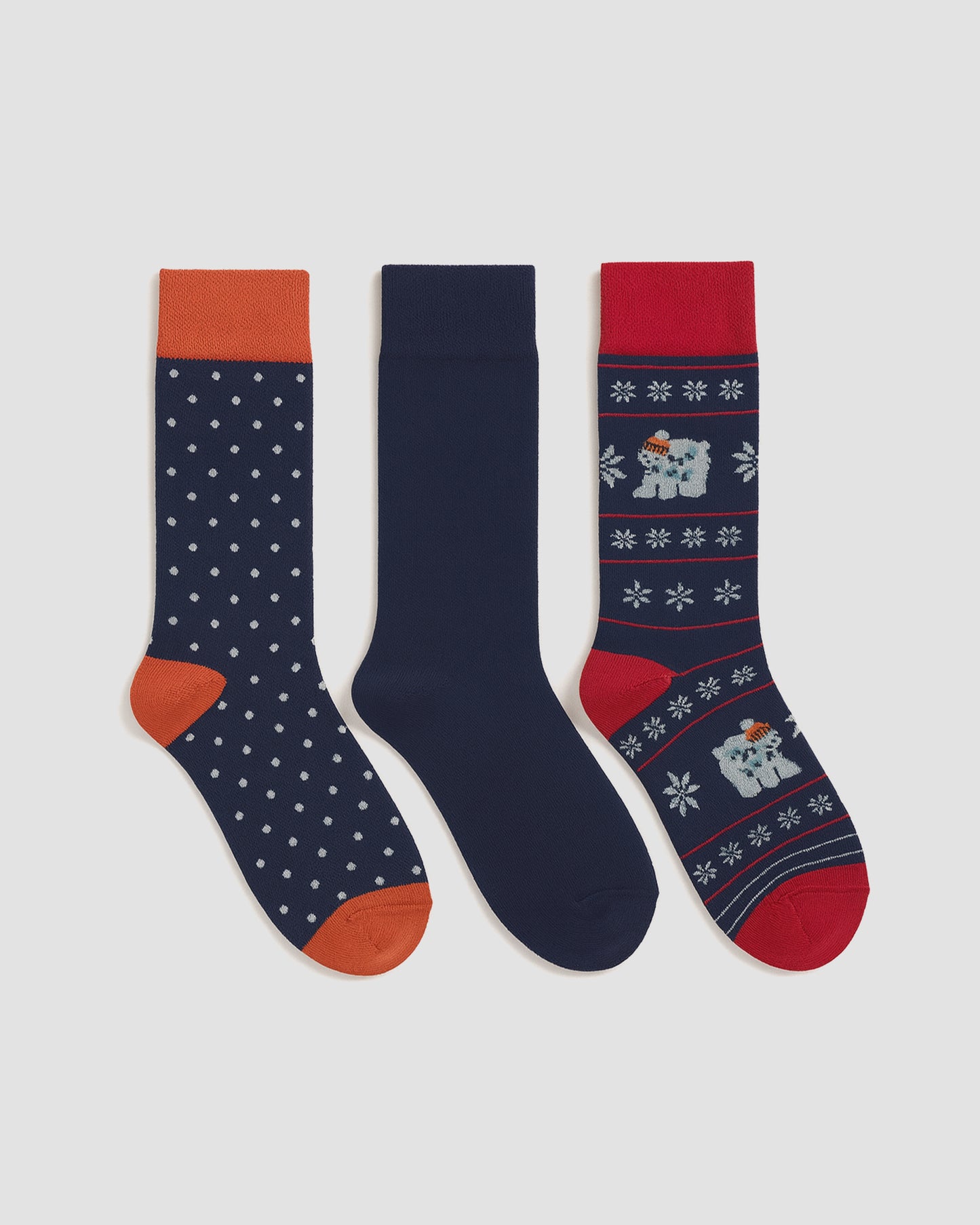 Christmas Novelty Socks 3 Pair Pack - Polar Bear