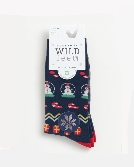 Christmas Novelty Socks 3 Pair Pack - Christmas Icons