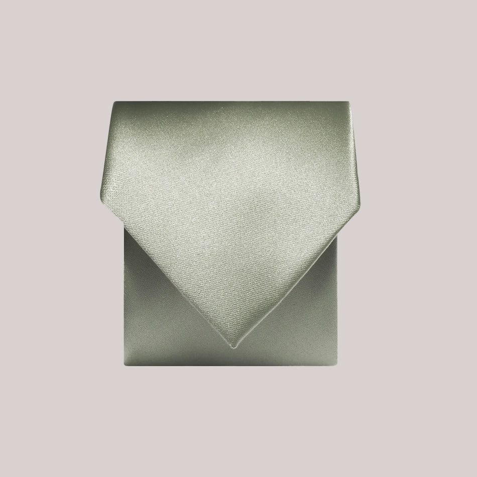 Plain Satin Tie - Willow
