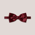 Satin Clip-On Bow Tie - Wine