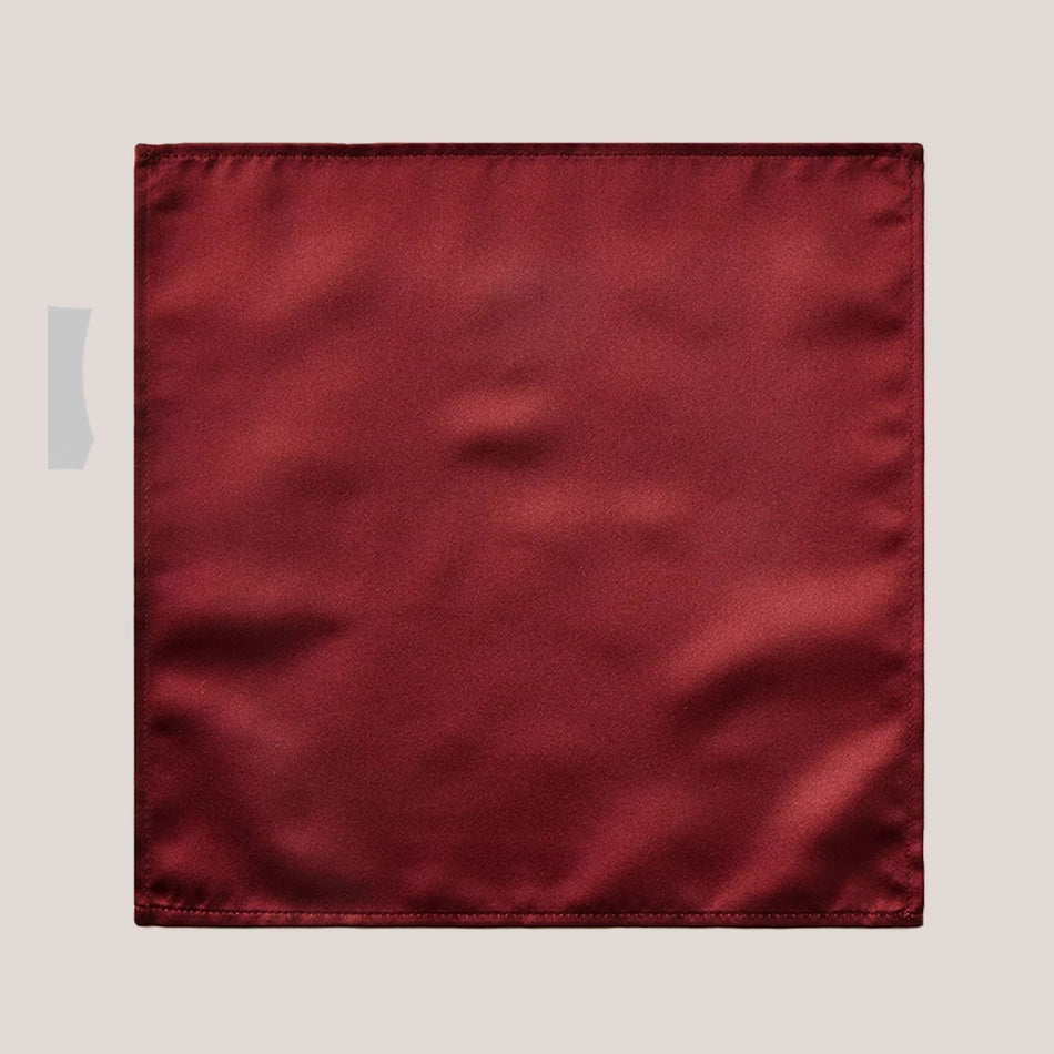 Plain Satin Hankie - Wine