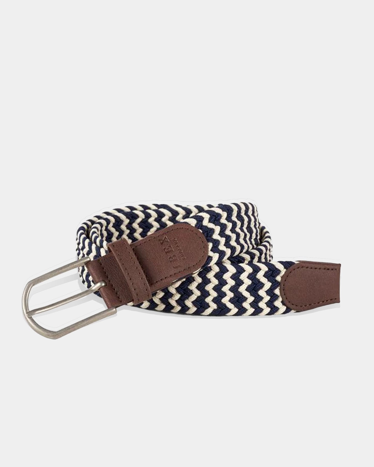 Stretch Woven Belt - Navy | White