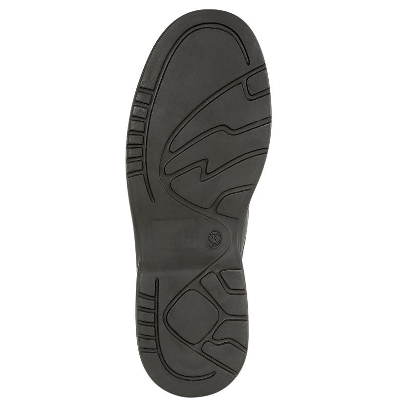 Leather Wide Fit Velcro Shoes - Black