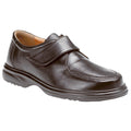 Leather Wide Fit Velcro Shoes - Black