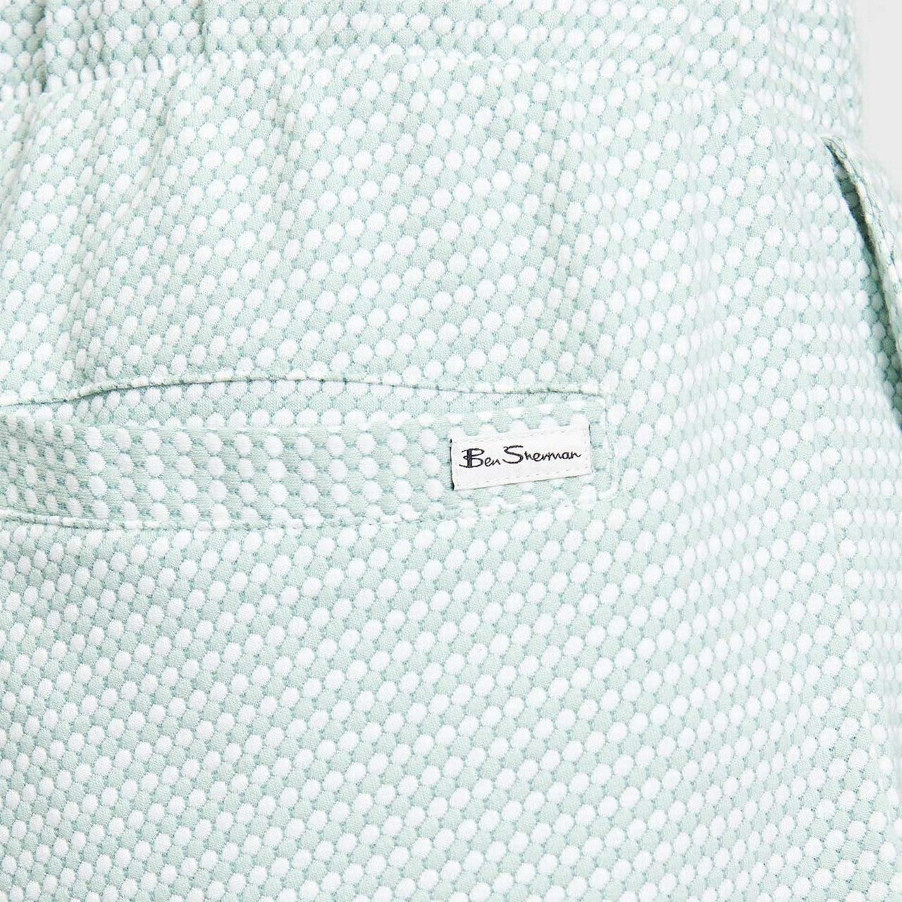 Tri Colour Textured Co-ord Shorts - MINT