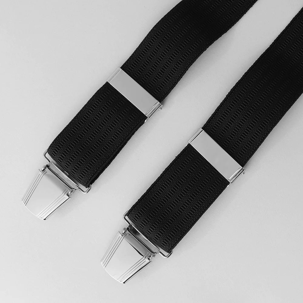 One Size Adjustable Ribbed Bracers - Black