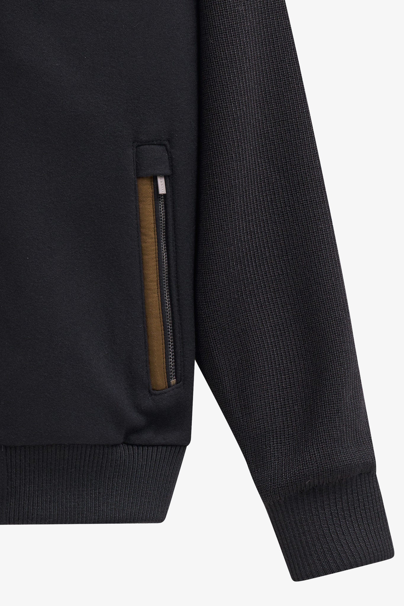 Bugatti Navy Hybrid Wool Bomber Jacket