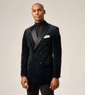 Jive Velvet Double Breasted Jacket - Black