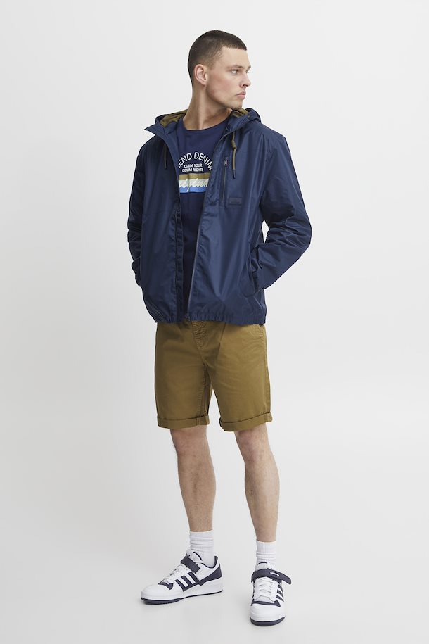 Hooded Lightweight Showerproof Coat - Navy