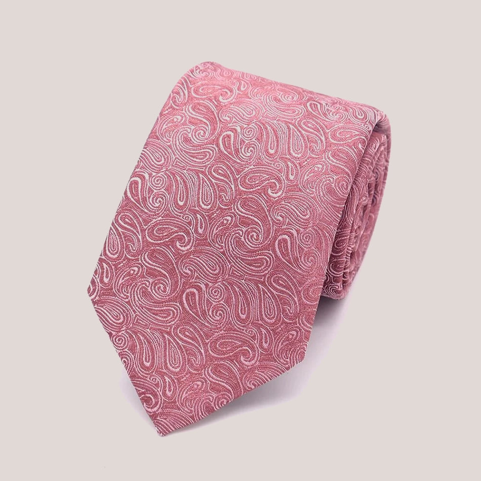 Wedding Paisley Tie - Dusky Rose 8008/10