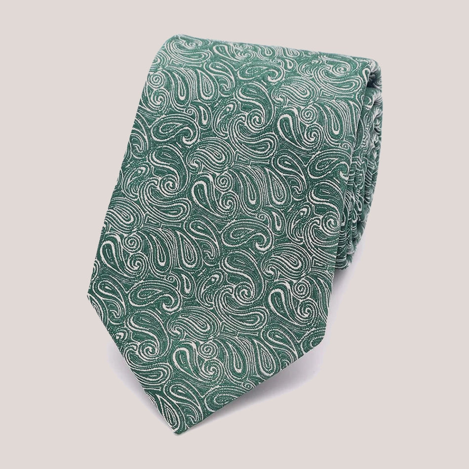 Wedding Paisley Tie - Bottle Green 8008/4