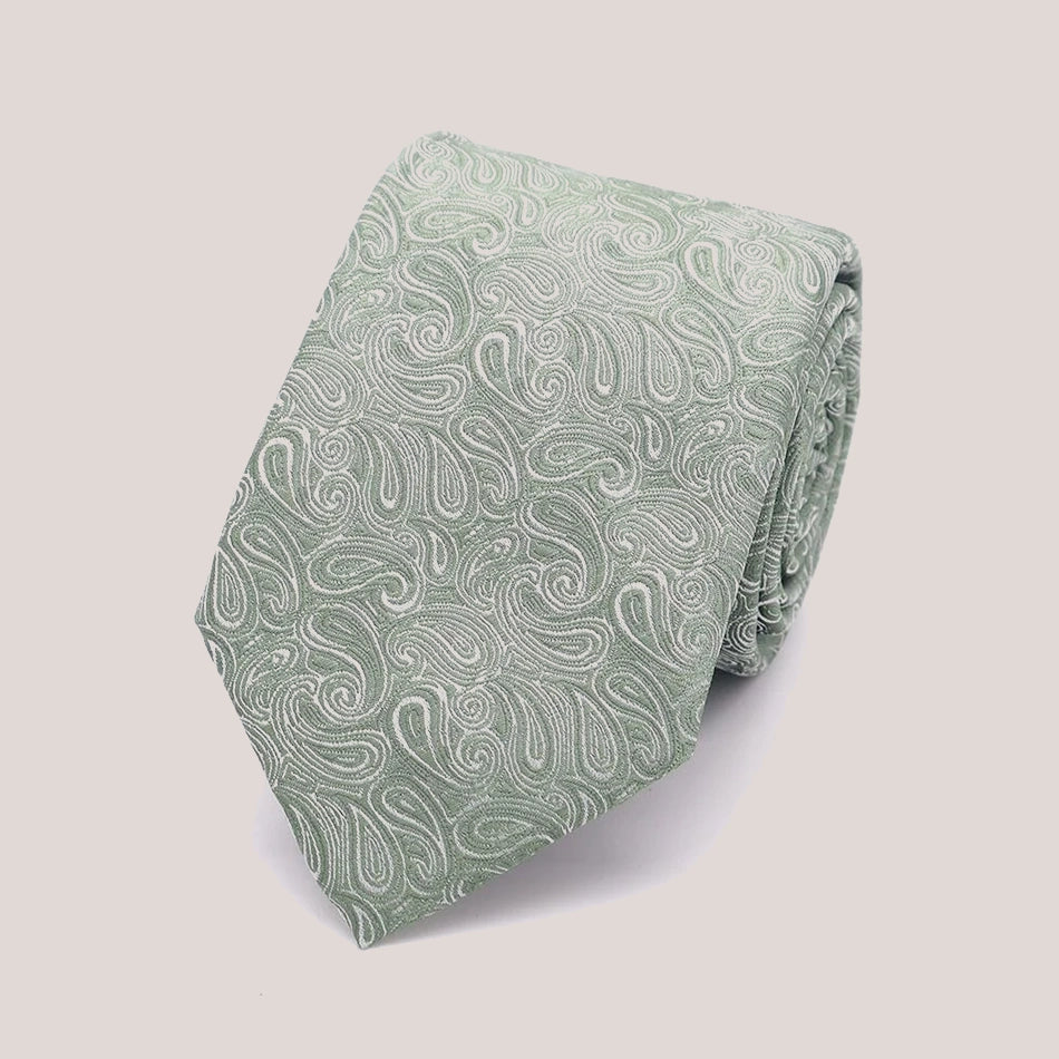Wedding Paisley Tie - Sage 8008/5