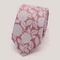 Wedding Rose Tie - Silver on Dusky Rose 8010/10
