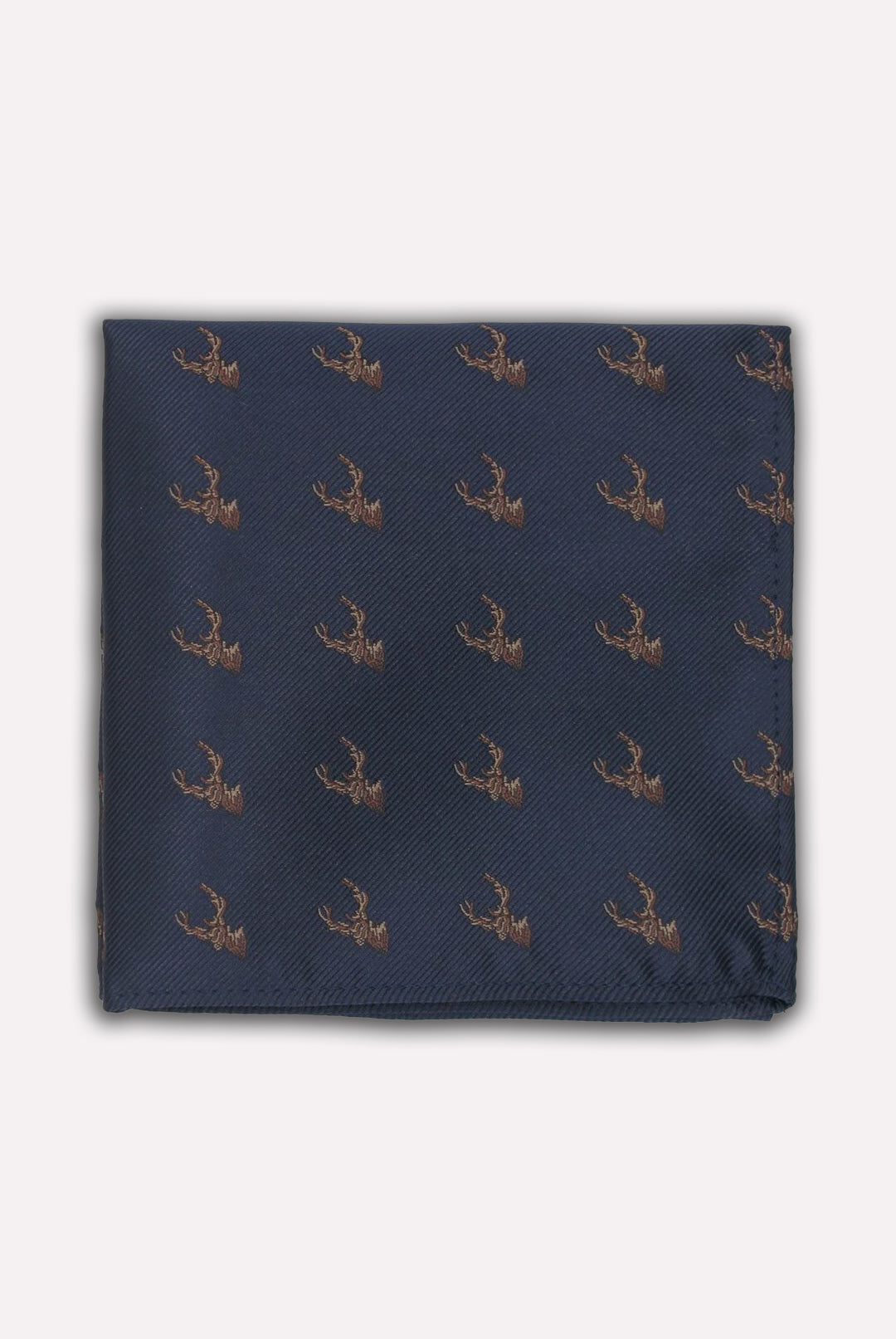 Stag on Twill Tie Set - Navy 8014/3