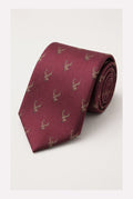 Stag on Twill Tie Set - Wine 8014