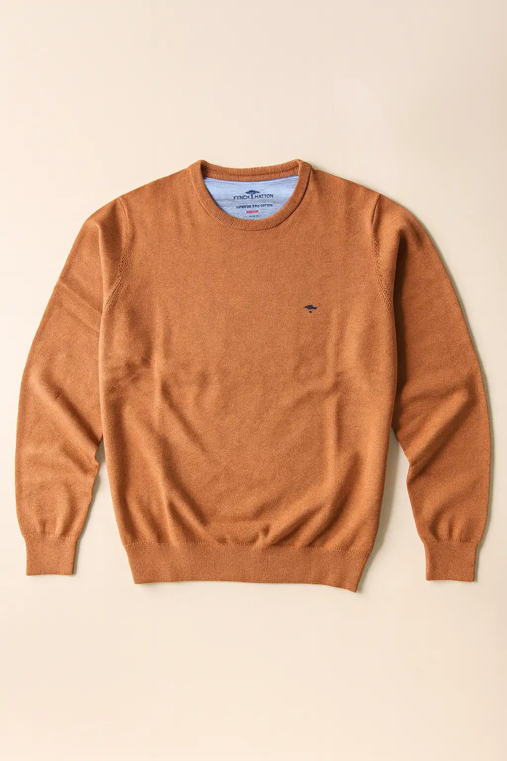 FINE-KNIT COTTON SWEATER WITH A CREW NECK - Hazel