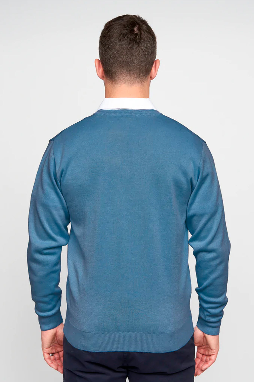 Gabicci V-Neck Jumper - Denim Blue