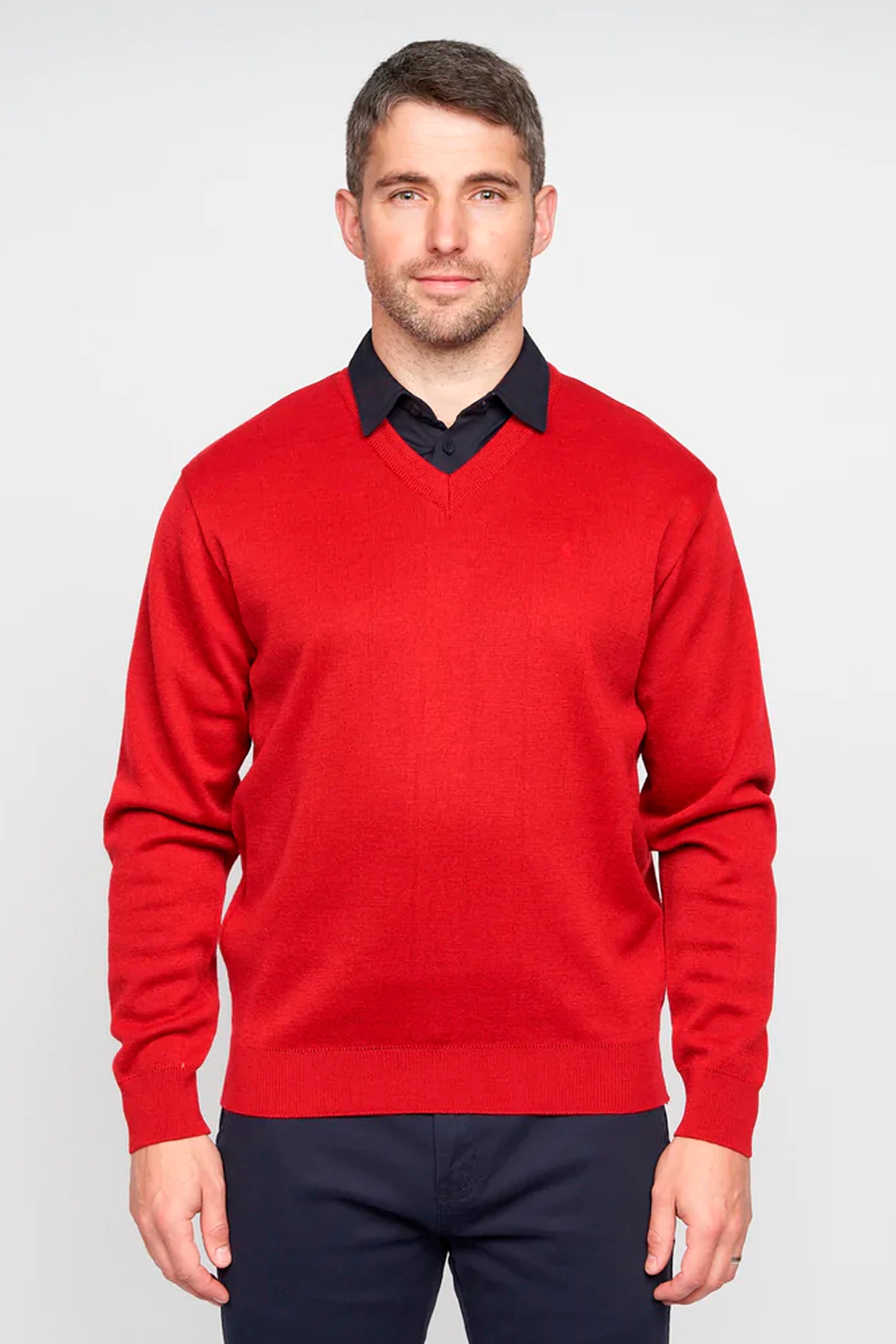 Gabicci V-Neck Jumper - Red