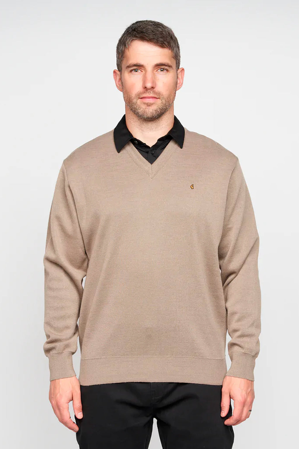 Gabicci V-Neck Jumper - Stone