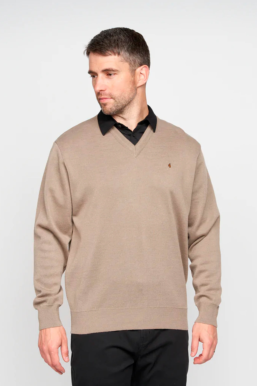 Gabicci V-Neck Jumper - Stone