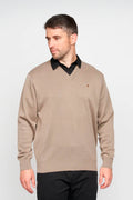 Gabicci V-Neck Jumper - Stone