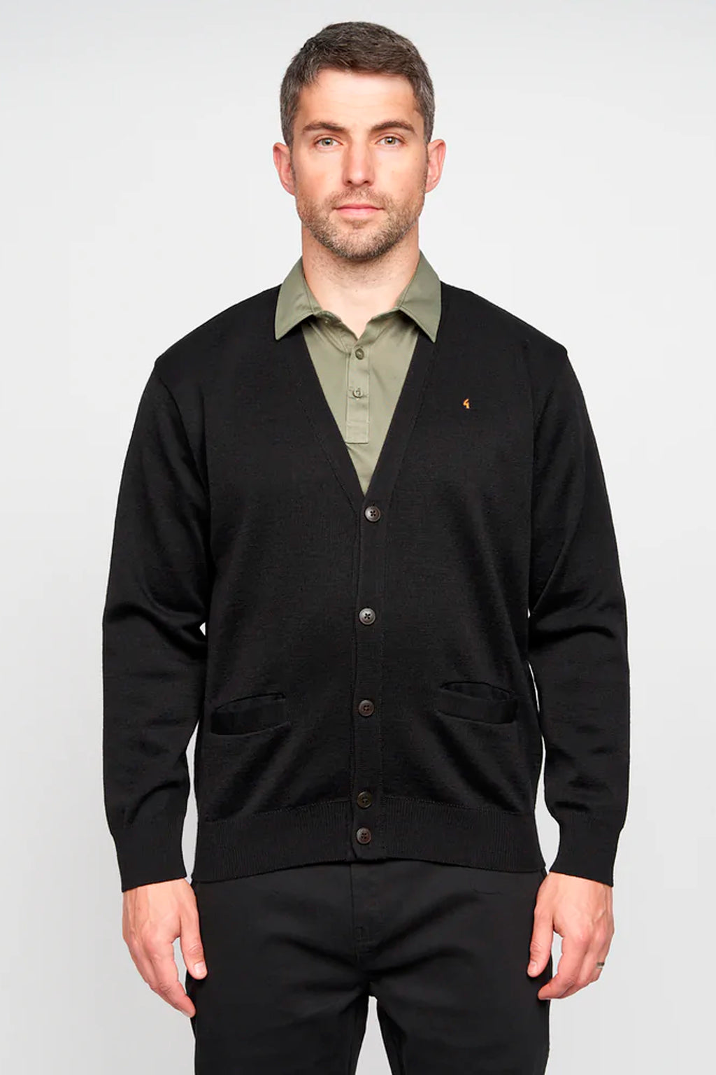 Gabicci Buttoned Cardigan - Black